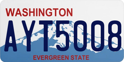 WA license plate AYT5008