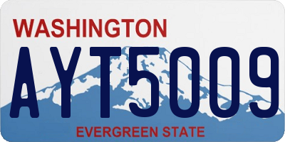 WA license plate AYT5009