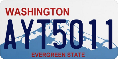WA license plate AYT5011