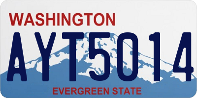 WA license plate AYT5014
