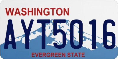 WA license plate AYT5016