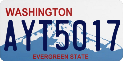 WA license plate AYT5017