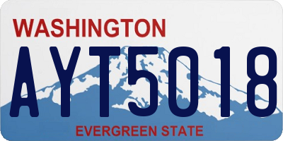 WA license plate AYT5018