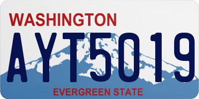 WA license plate AYT5019
