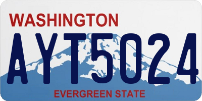 WA license plate AYT5024