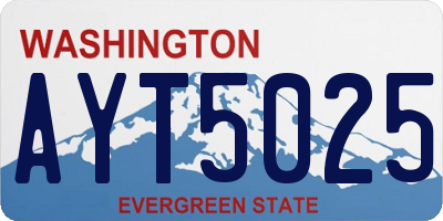 WA license plate AYT5025