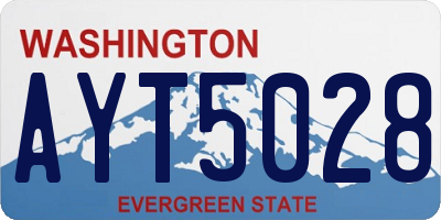 WA license plate AYT5028