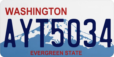 WA license plate AYT5034