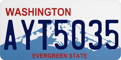WA license plate AYT5035