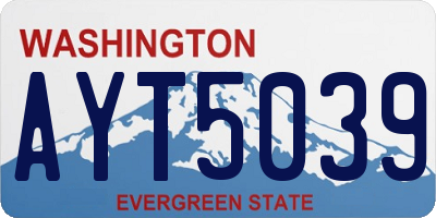 WA license plate AYT5039