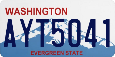WA license plate AYT5041