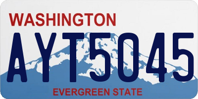 WA license plate AYT5045