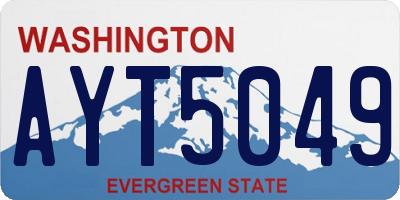 WA license plate AYT5049
