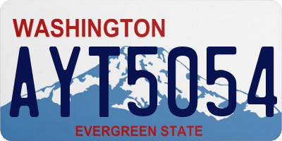 WA license plate AYT5054