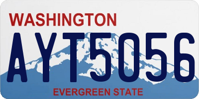 WA license plate AYT5056