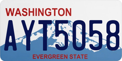WA license plate AYT5058