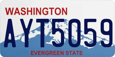 WA license plate AYT5059
