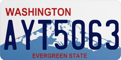 WA license plate AYT5063