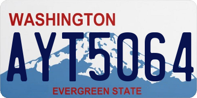 WA license plate AYT5064