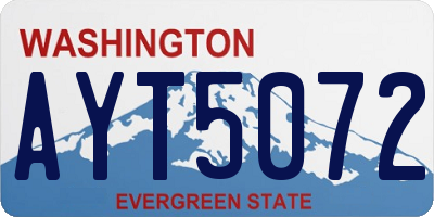 WA license plate AYT5072
