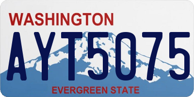WA license plate AYT5075