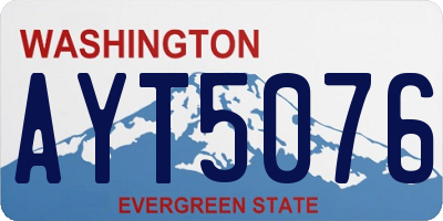 WA license plate AYT5076