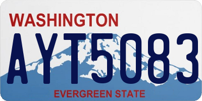 WA license plate AYT5083