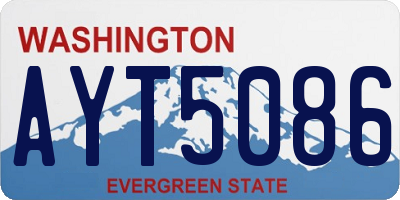 WA license plate AYT5086
