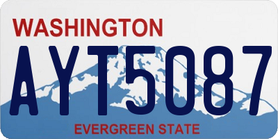 WA license plate AYT5087