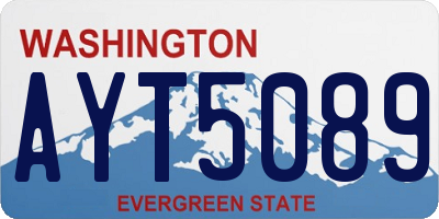 WA license plate AYT5089