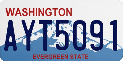 WA license plate AYT5091