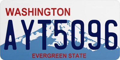 WA license plate AYT5096