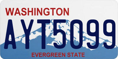 WA license plate AYT5099