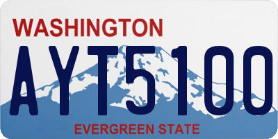 WA license plate AYT5100