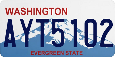 WA license plate AYT5102