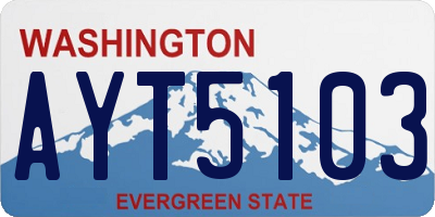 WA license plate AYT5103