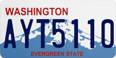WA license plate AYT5110