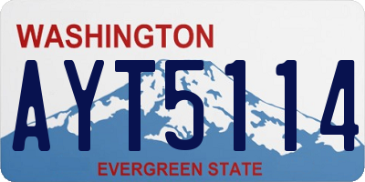 WA license plate AYT5114