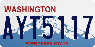 WA license plate AYT5117