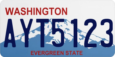 WA license plate AYT5123