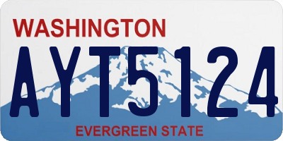 WA license plate AYT5124