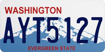 WA license plate AYT5127
