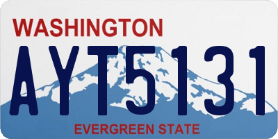 WA license plate AYT5131