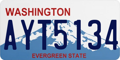 WA license plate AYT5134