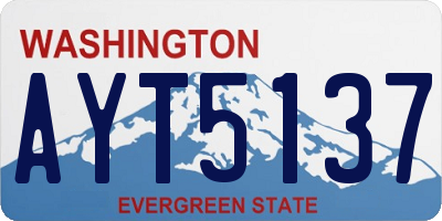 WA license plate AYT5137