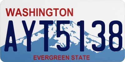 WA license plate AYT5138