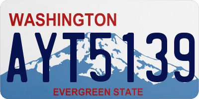 WA license plate AYT5139