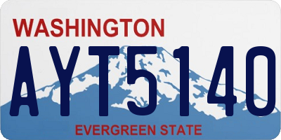 WA license plate AYT5140