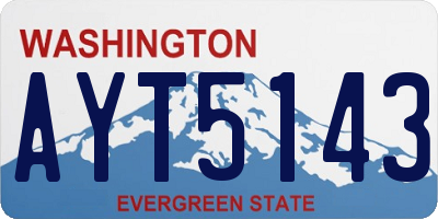 WA license plate AYT5143
