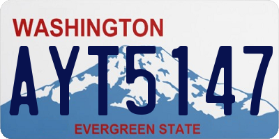 WA license plate AYT5147